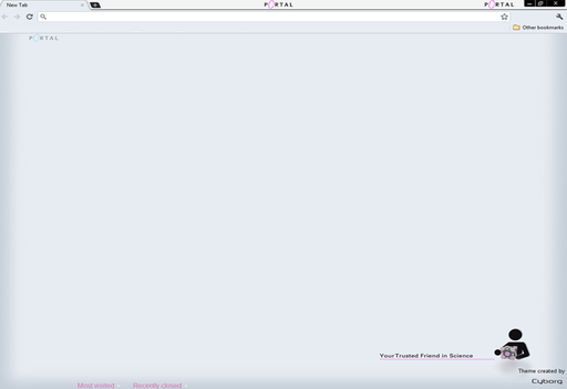 Portal 2 - Темы любимой игрушки для google chrome